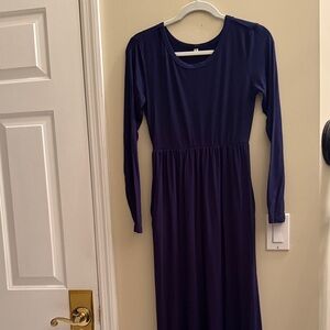 Amazon Essentials Dark Blue Long Sleeve Dress
